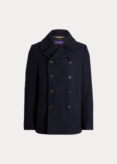 Chaquetas Ralph Lauren Hombre Azul Marino - Wool-Cashmere - WAMOJ0478